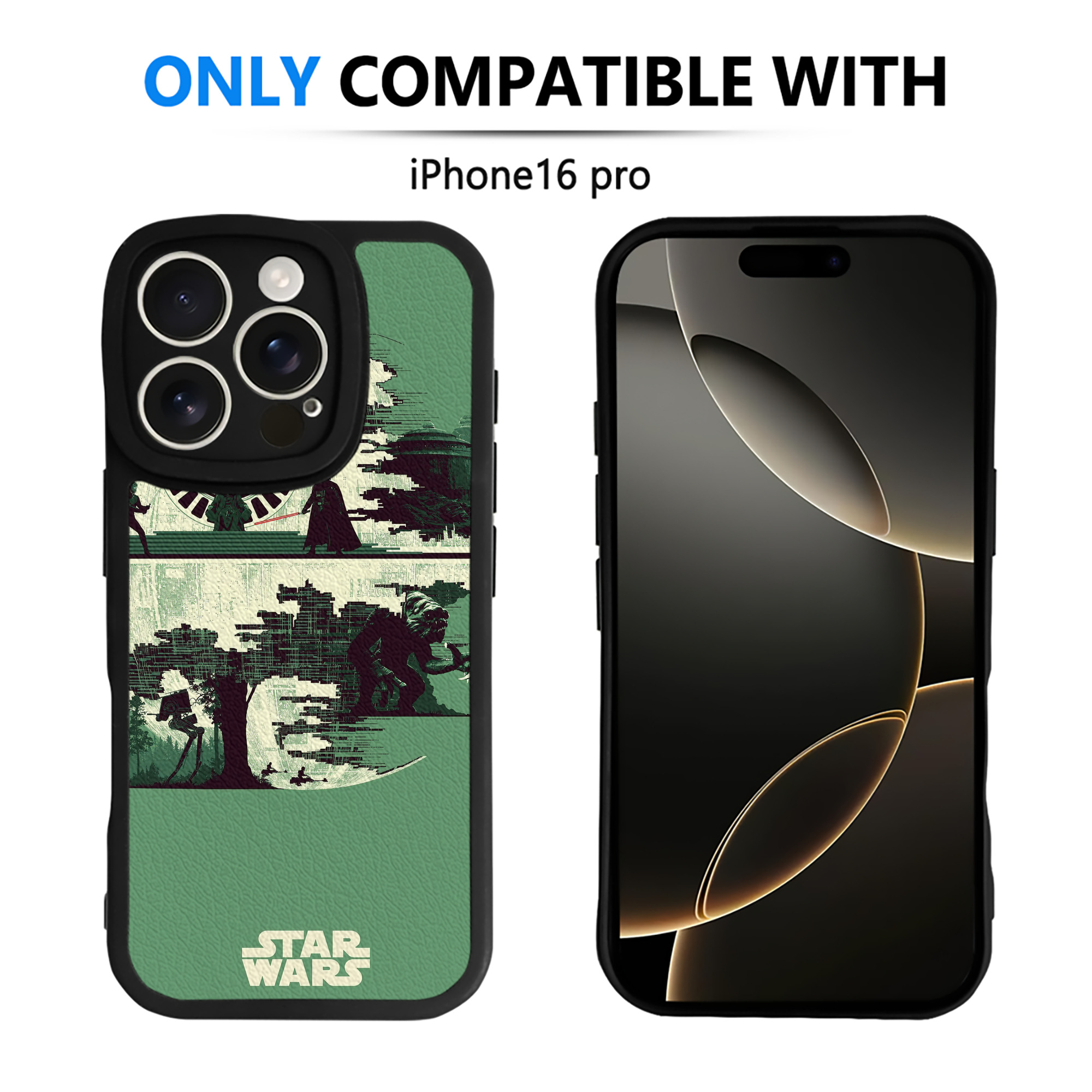 （画像用） スター・ウォーズ Star Wars 【iPhone 16シリーズ対応】シリコンスマホケース（レザー調） 材質：シリコン